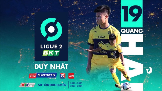Lịch thi đấu Pau FC và Quang Hải tại Ligue 2 mùa giải 2022/23